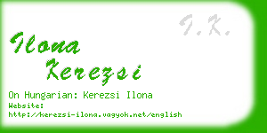 ilona kerezsi business card